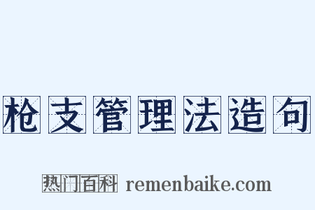 枪支管理法造句是什么意思的图片